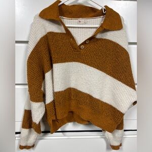 Sonoma Gold and White Sweater 2X